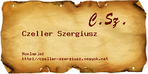 Czeller Szergiusz névjegykártya